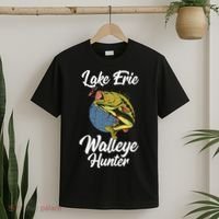 Funny Walleye Fishing Lake Erie Walleye Hunter T-Shirt thumb 2