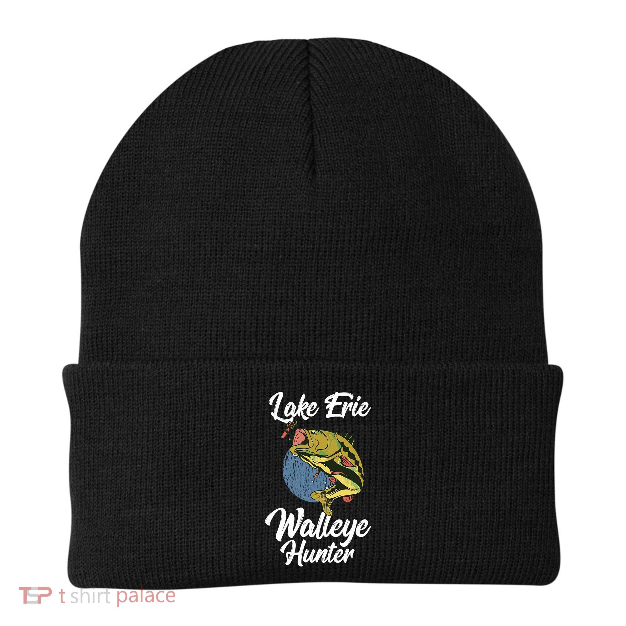 Funny Walleye Fishing Lake Erie Walleye Hunter Beanie
