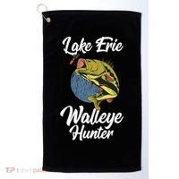 Funny Walleye Fishing Lake Erie Walleye Hunter Golf Towel thumb 0