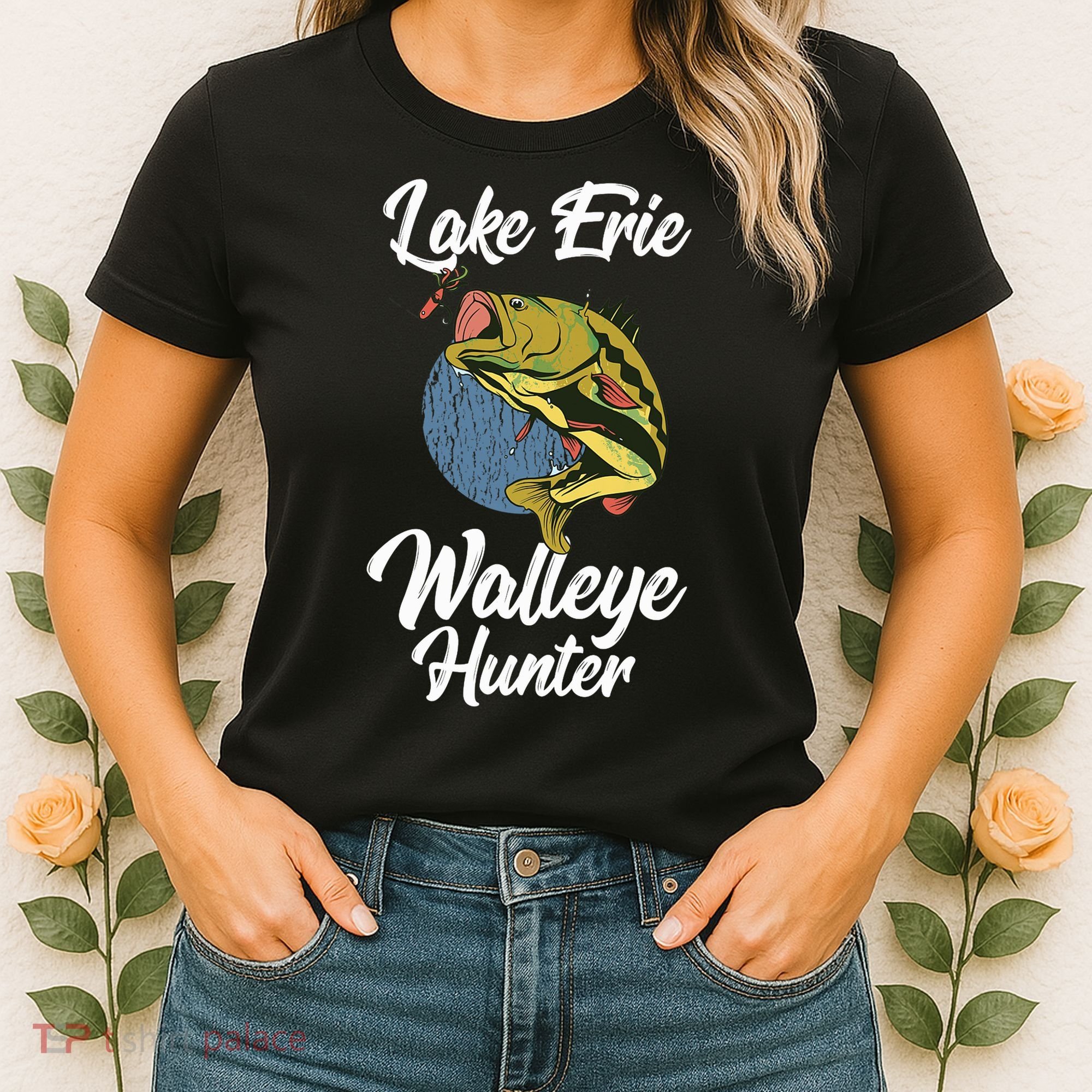 Funny Walleye Fishing Lake Erie Walleye Hunter Women's T-Shirt