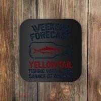 Fisher Weekend Forecast Fishing Fish Yellowtail Coaster thumb 0