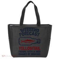 Fisher Weekend Forecast Fishing Fish Yellowtail Tote Bag thumb 0