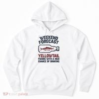 Fisher Weekend Forecast Fishing Fish Yellowtail Hoodie thumb 0