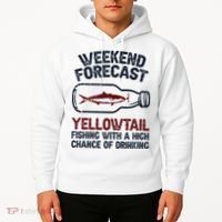 Fisher Weekend Forecast Fishing Fish Yellowtail Hoodie thumb 2