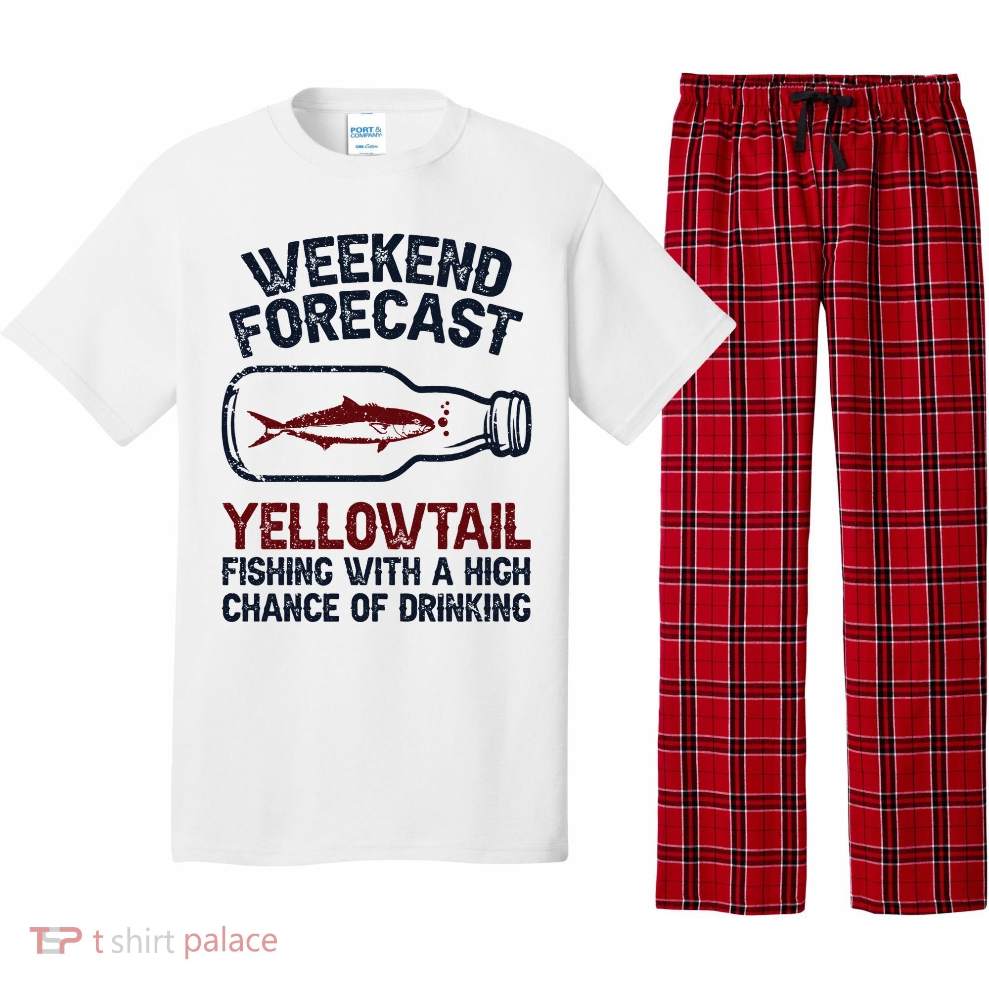 Fisher Weekend Forecast Fishing Fish Yellowtail Pajama Set