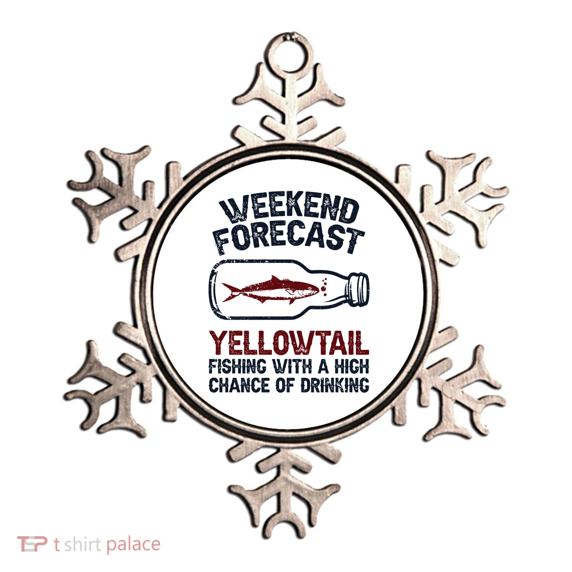 Fisher Weekend Forecast Fishing Fish Yellowtail Ornament
