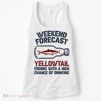 Fisher Weekend Forecast Fishing Fish Yellowtail Women's Tank Top thumb 0