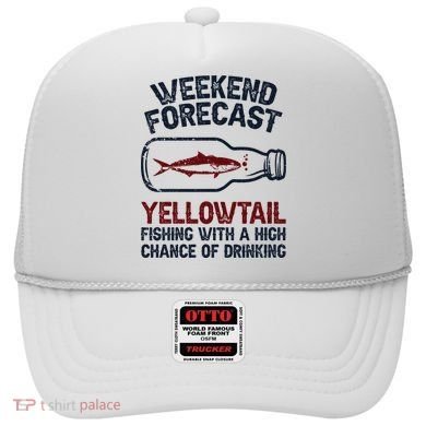 Fisher Weekend Forecast Fishing Fish Yellowtail Hat