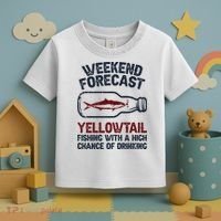 Fisher Weekend Forecast Fishing Fish Yellowtail Toddler T-Shirt thumb 3