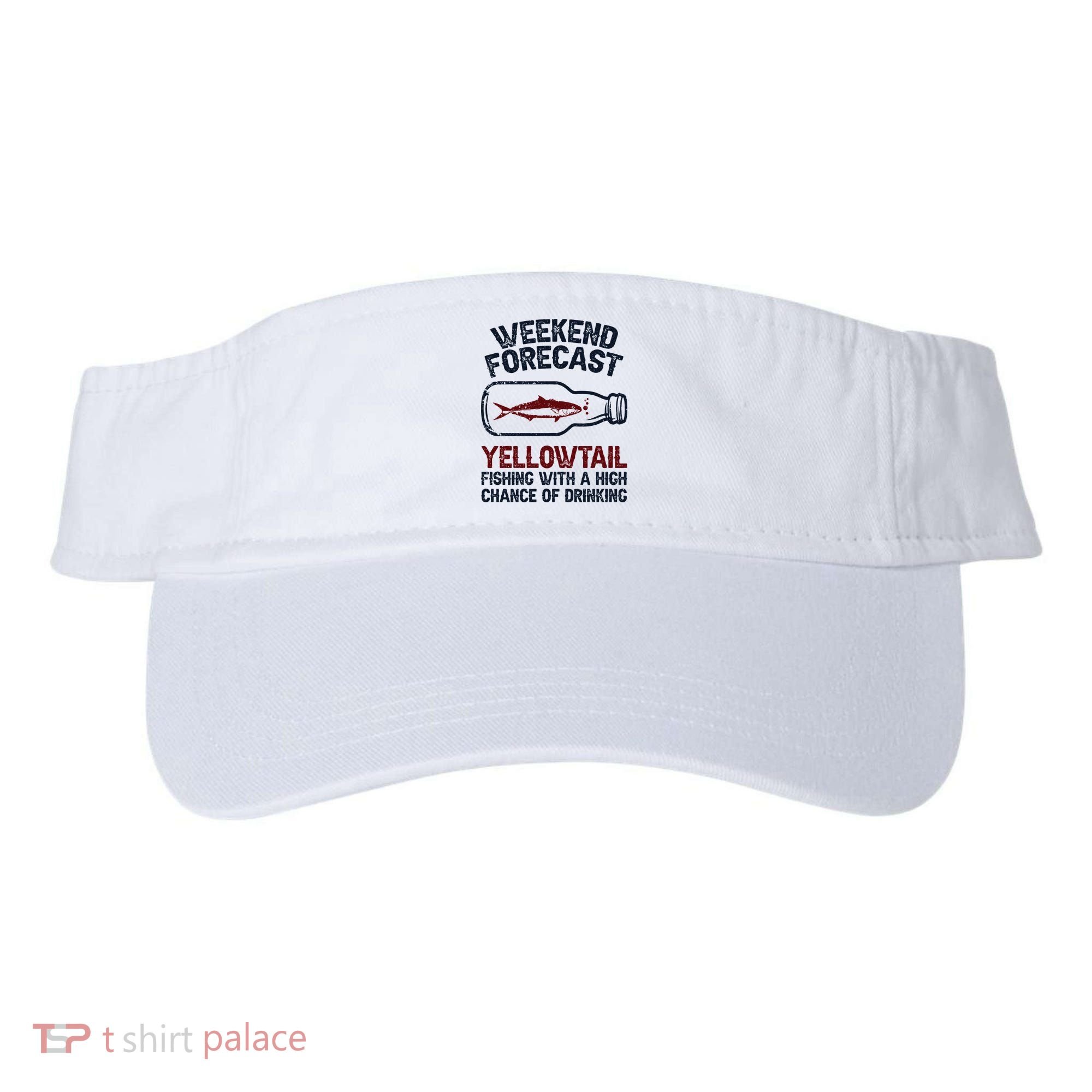 Fisher Weekend Forecast Fishing Fish Yellowtail Visor