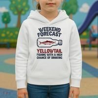 Fisher Weekend Forecast Fishing Fish Yellowtail Kids Hoodie thumb 3