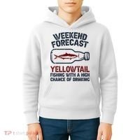 Fisher Weekend Forecast Fishing Fish Yellowtail Kids Hoodie thumb 4