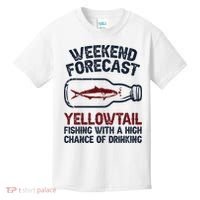 Fisher Weekend Forecast Fishing Fish Yellowtail Kids T-Shirt thumb 0