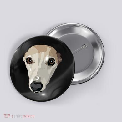 Fawn Whippet Button