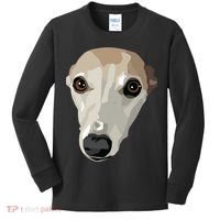 Fawn Whippet Kids Long Sleeve Shirt thumb 0