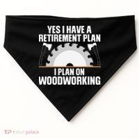 Funny Woodworking For Wo Retirement Carpenter Retired USA-Made Doggie Bandana thumb 0