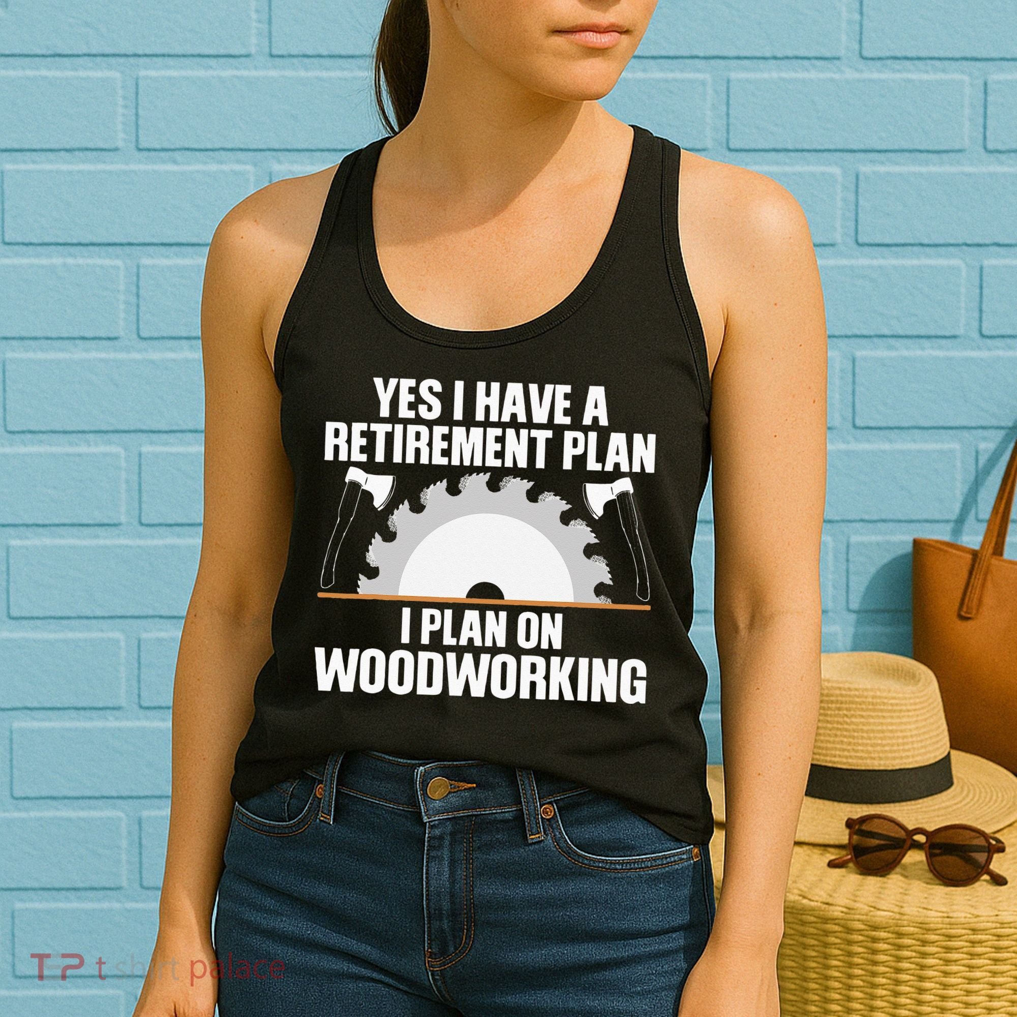 Funny Woodworking For Wo Retirement Carpenter Retired Women's Tank Top