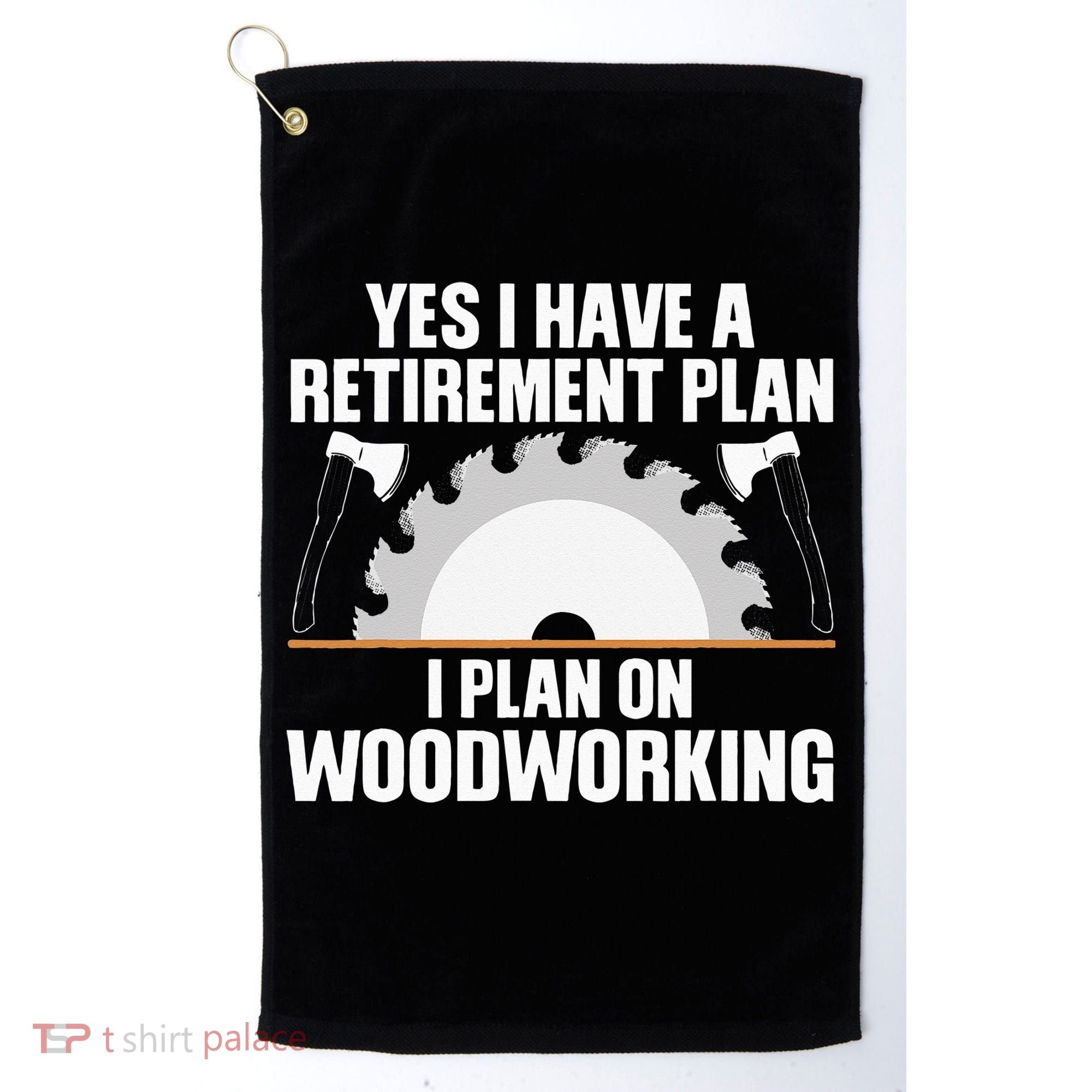 Funny Woodworking For Wo Retirement Carpenter Retired Golf Towel