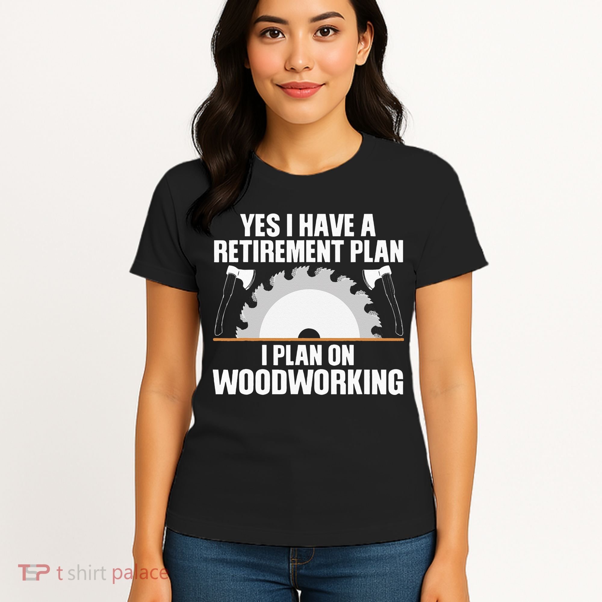 Funny Woodworking For Wo Retirement Carpenter Retired Women's T-Shirt