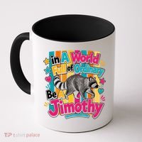 Funny World Full Of Ordinary Be A Jimothy Raccoon Gift Coffee Mug thumb 0