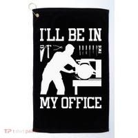 Funny Woodworking Gift For Wo Carpentry Woodworker Golf Towel thumb 0