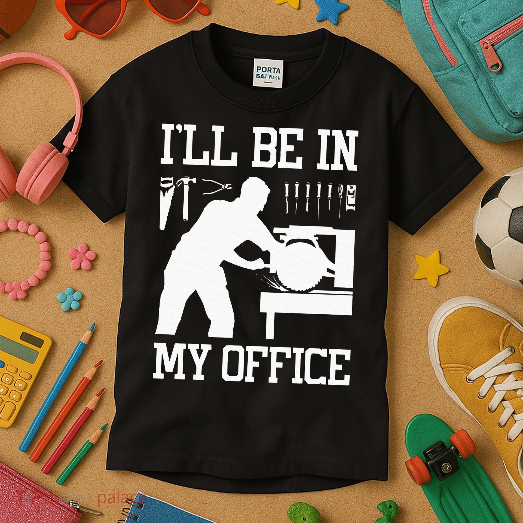 Funny Woodworking Gift For Wo Carpentry Woodworker Kids T-Shirt