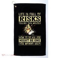 Funny Welding Gear Welder Men Golf Towel thumb 0