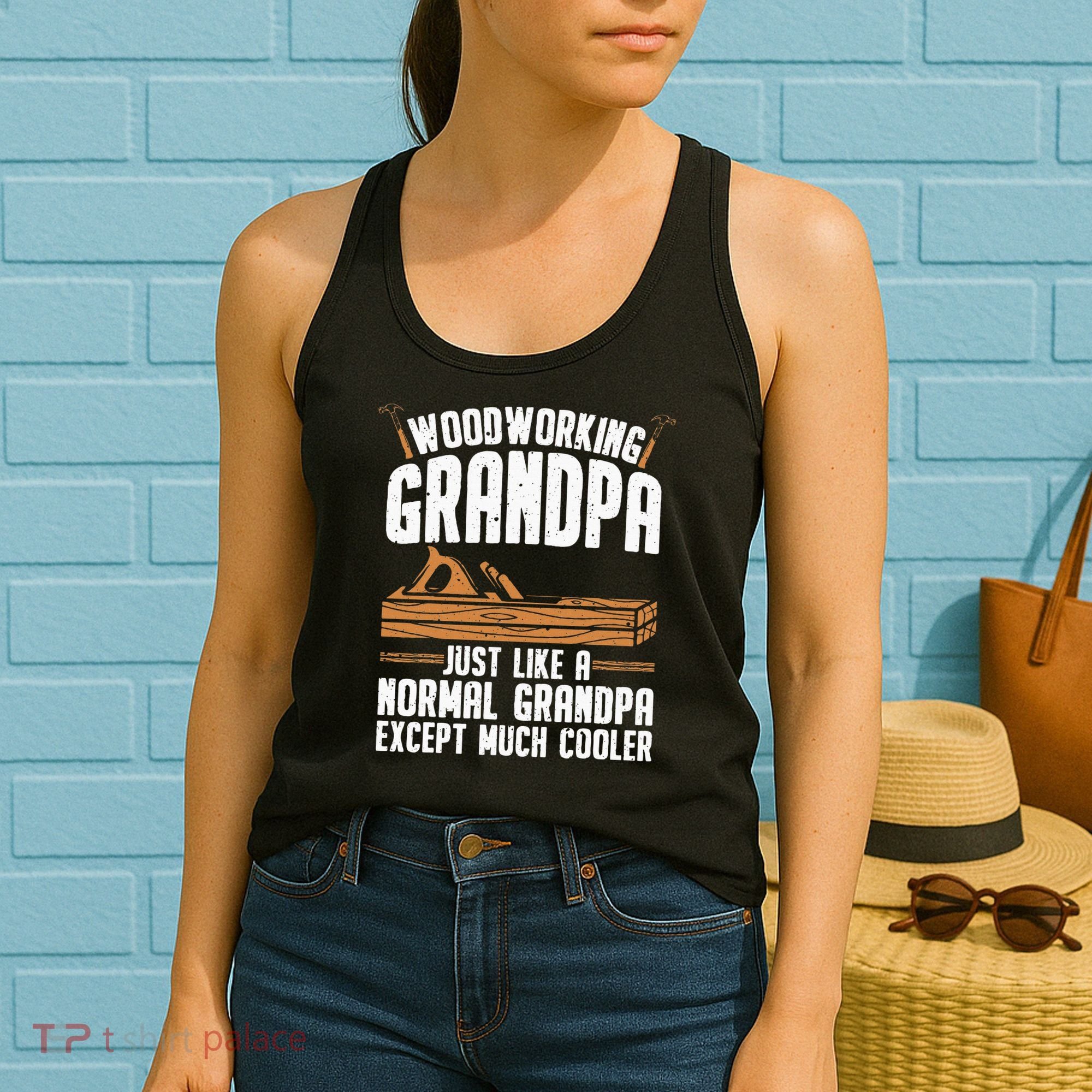 Funny Woodworking Grandpa Dad Women's Tank Top