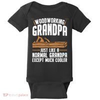 Funny Woodworking Grandpa Dad Baby Bodysuit thumb 0