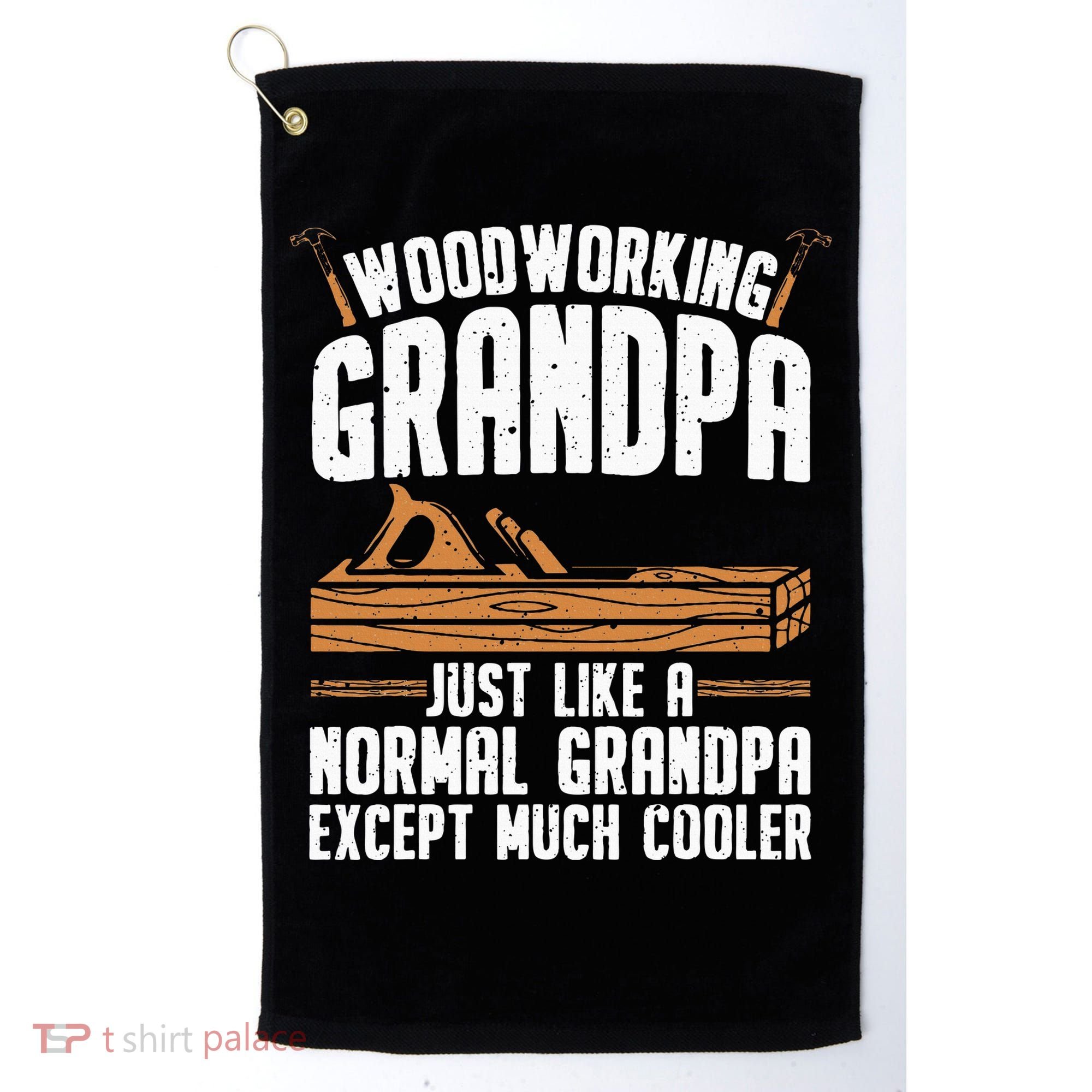 Funny Woodworking Grandpa Dad Golf Towel