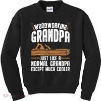 Funny Woodworking Grandpa Dad Kids Sweatshirt thumb 0
