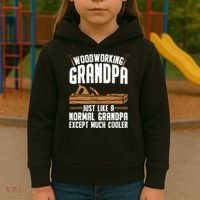 Funny Woodworking Grandpa Dad Kids Hoodie thumb 3