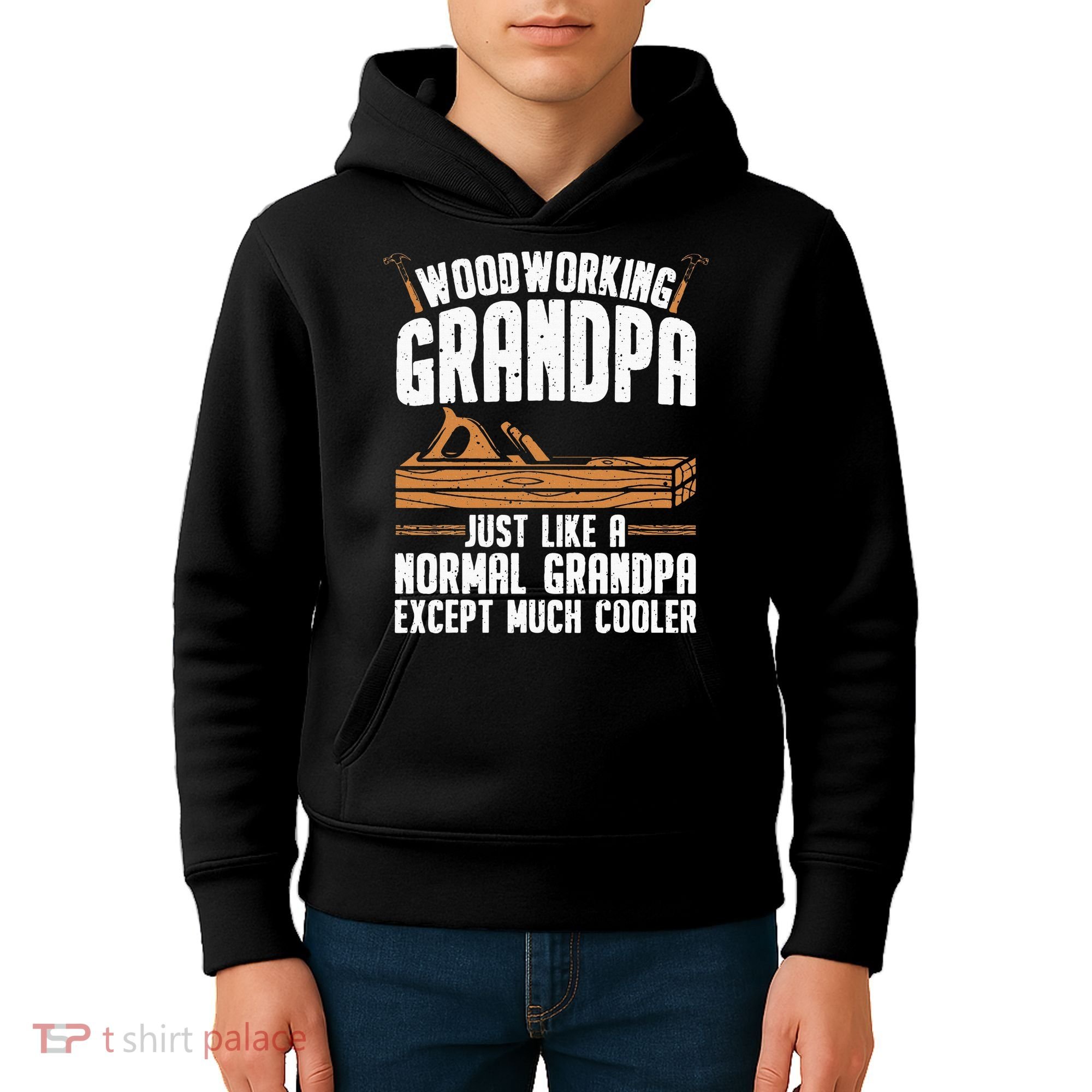 Funny Woodworking Grandpa Dad Kids Hoodie