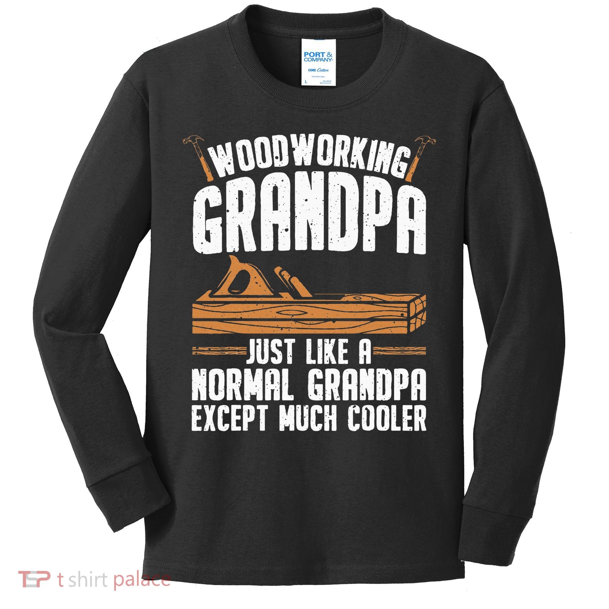 Funny Woodworking Grandpa Dad Kids Long Sleeve Shirt