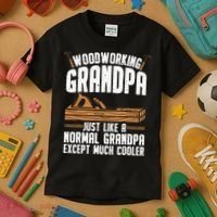 Funny Woodworking Grandpa Dad Kids T-Shirt thumb 3
