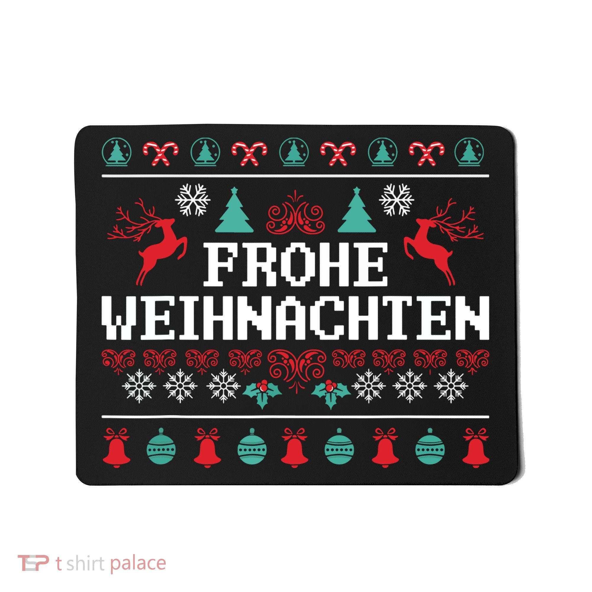 Frohe Weihnachten German Merry Christmas Holidays Germany Mousepad