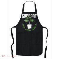 Funny Weed Gift Support Your Local Farmer Local Grower Apron thumb 0