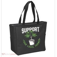 Funny Weed Gift Support Your Local Farmer Local Grower Tote Bag thumb 2