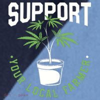 Funny Weed Gift Support Your Local Farmer Local Grower Raglan Baseball Sleeve Shirt thumb 2