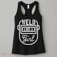 Female Welder Gift Weld Like A Girl Mask Women's Tank Top thumb 3