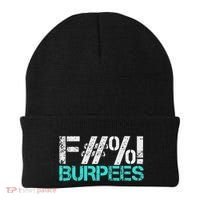Funny Workout Gym Fuck Burpees Women Beanie thumb 0