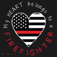 Firefighter Wife Girlfriend Thin Red Line Heart Flag Fire Gift Ornament thumb 1