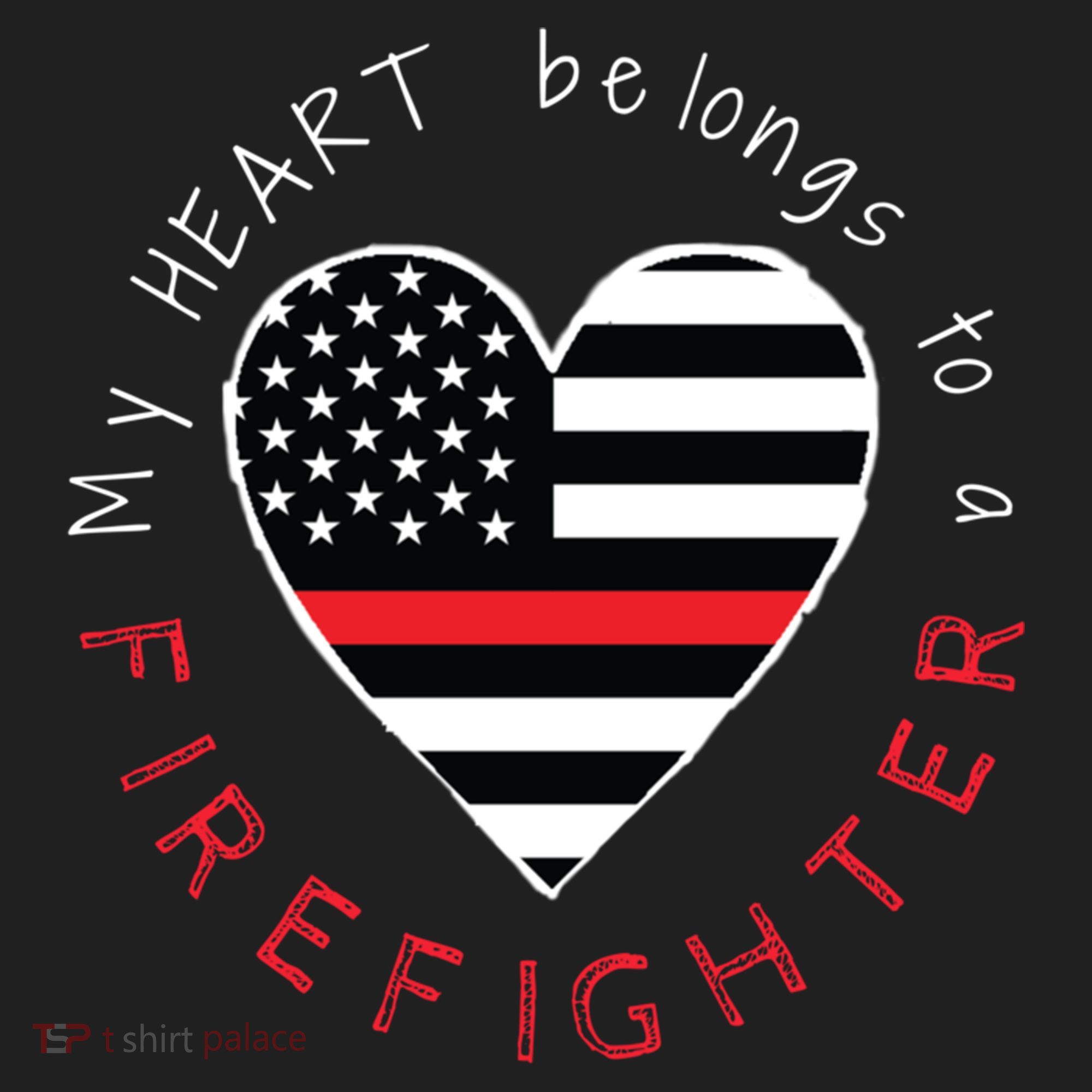 Firefighter Wife Girlfriend Thin Red Line Heart Flag Fire Gift Hat