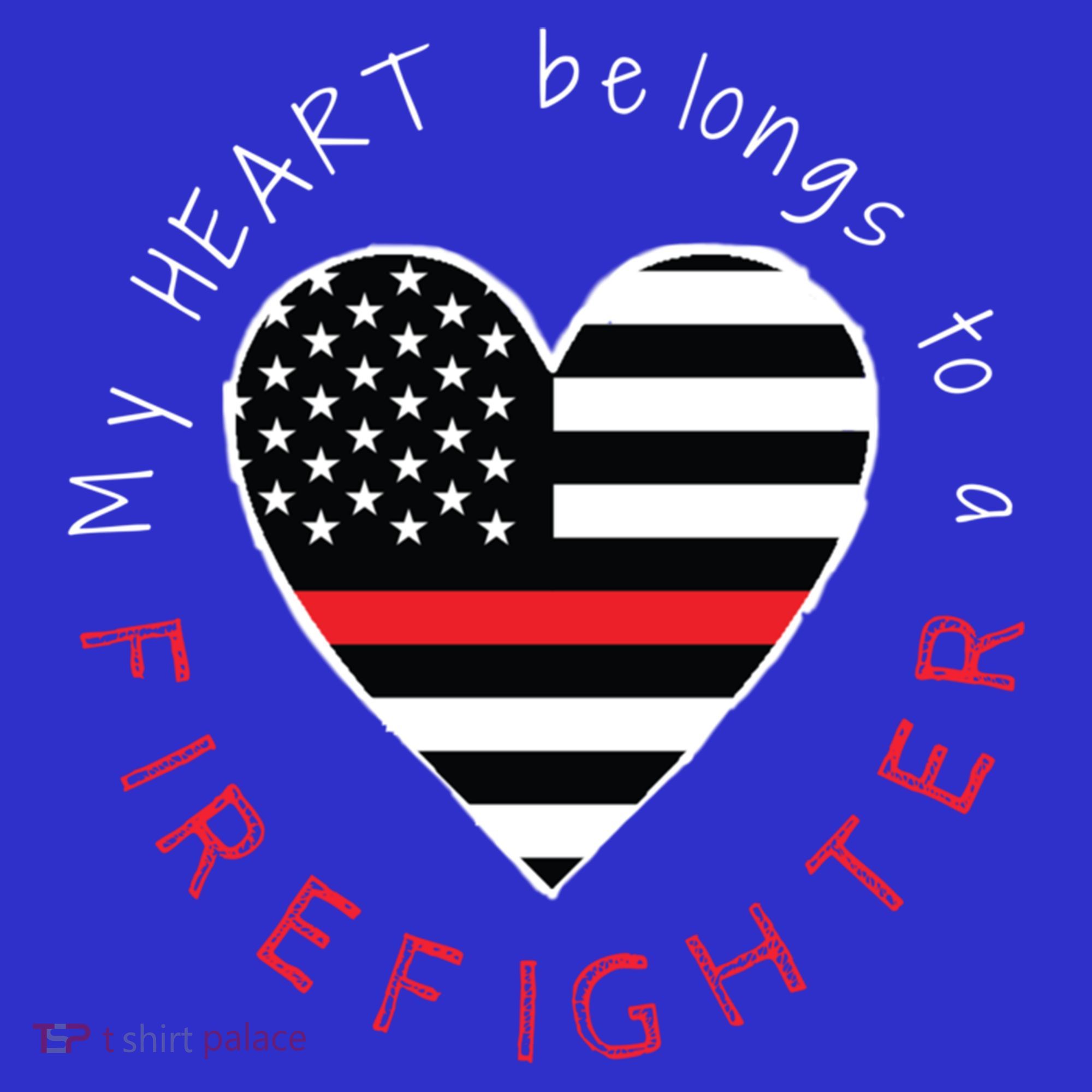 Firefighter Wife Girlfriend Thin Red Line Heart Flag Fire Gift Sweatshirt