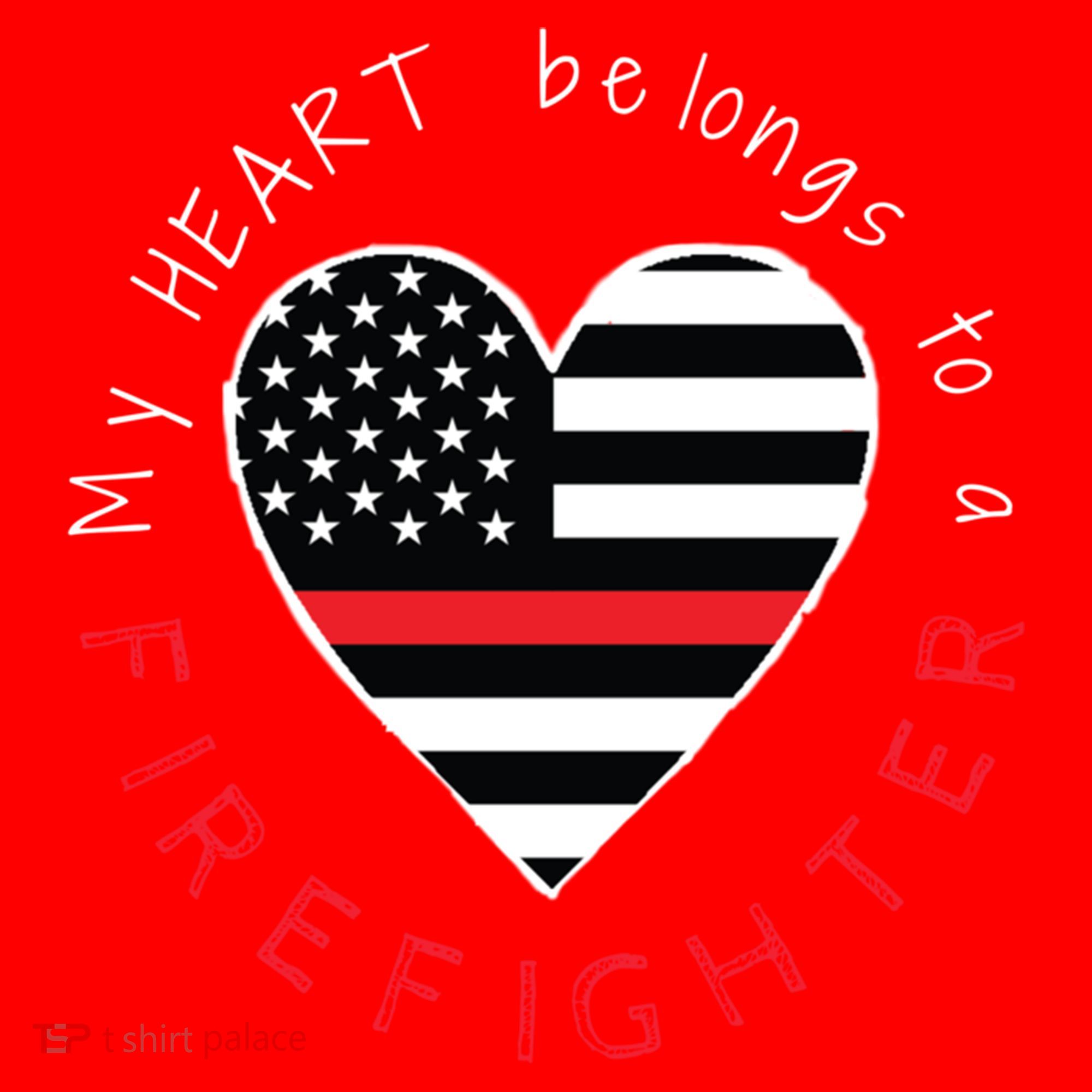 Firefighter Wife Girlfriend Thin Red Line Heart Flag Fire Gift Santa Hat