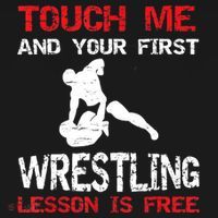 Funny Wrestling Gift First Lesson Is Free Wrestler Gift Women's Hoodie thumb 2