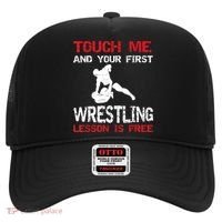 Funny Wrestling Gift First Lesson Is Free Wrestler Gift Hat thumb 0