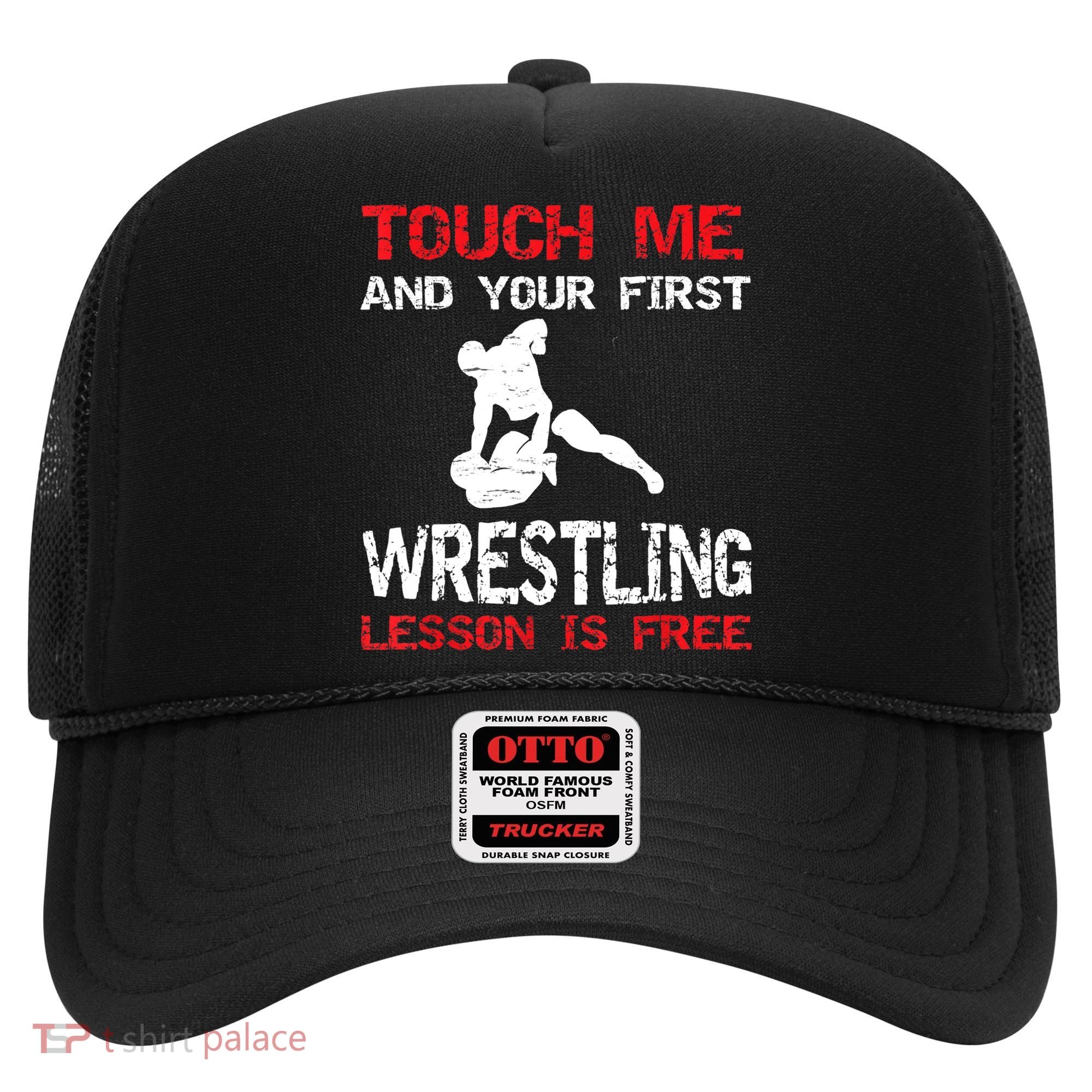 Funny Wrestling Gift First Lesson Is Free Wrestler Gift Hat