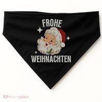 Frohe Weihnachten German Merry Christmas USA-Made Doggie Bandana thumb 0