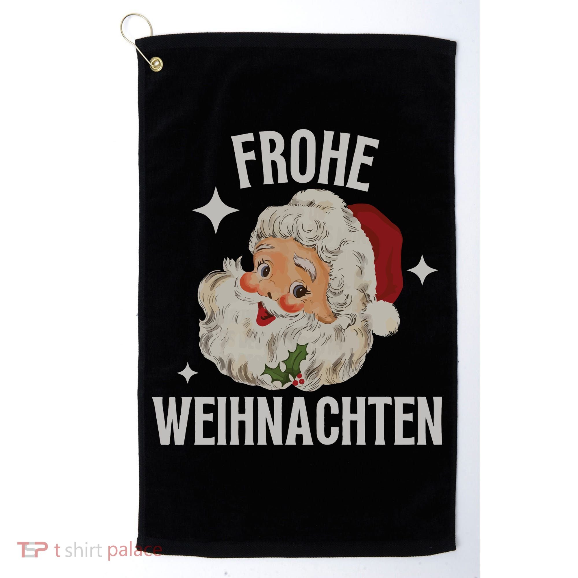 Frohe Weihnachten German Merry Christmas Golf Towel